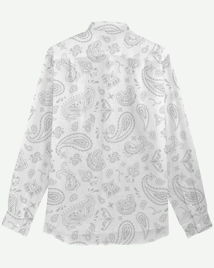 White & Pelis Jacquard Men's Shirt