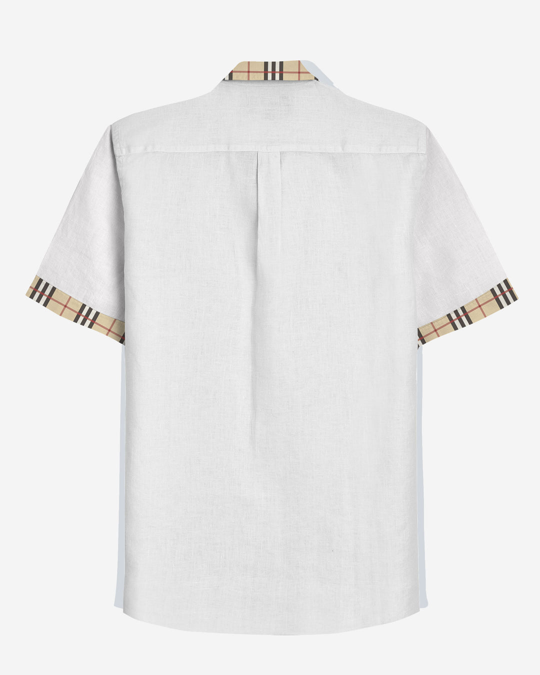 Men's Plaid-Woven 100 Cotton Short Sleeve Button Shirt