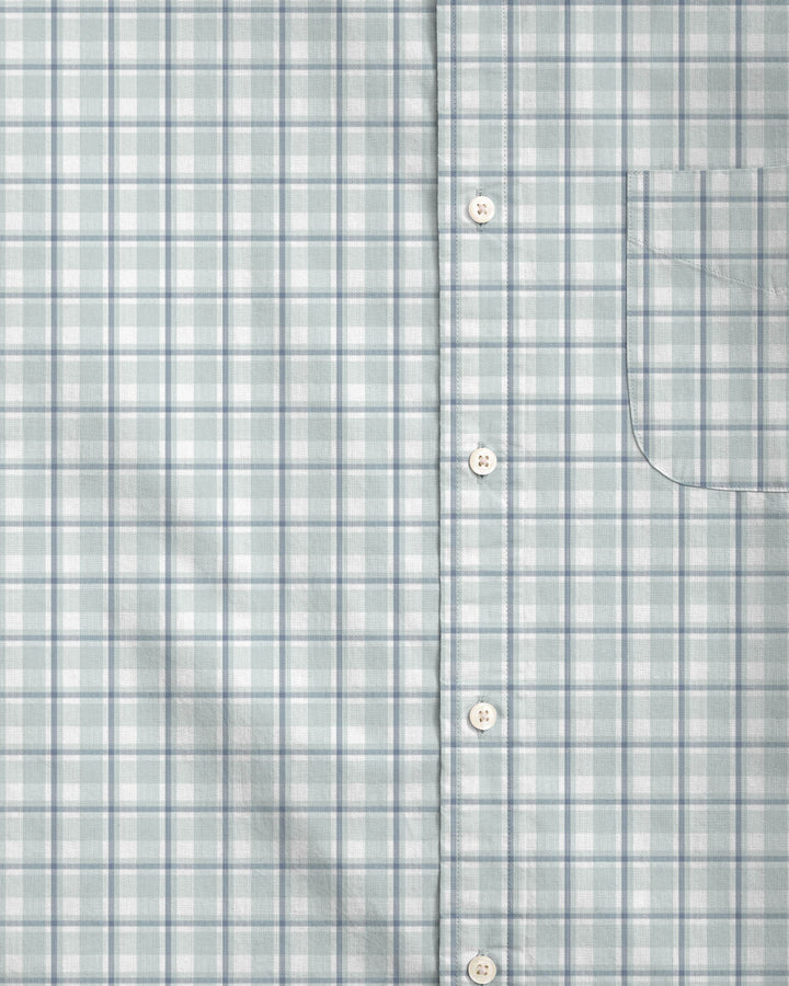 Business Light Color Plaid Dress Men's Plus Size Shirt
