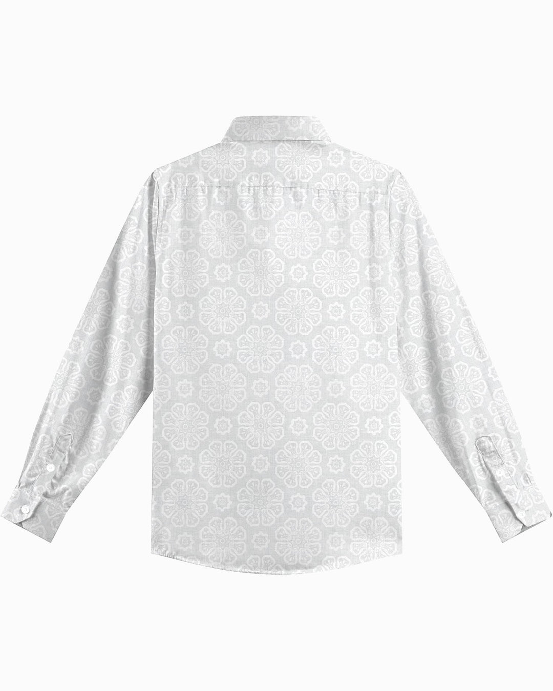 Mosaic Jacquard Formal Men's Long Sleeve Shirt