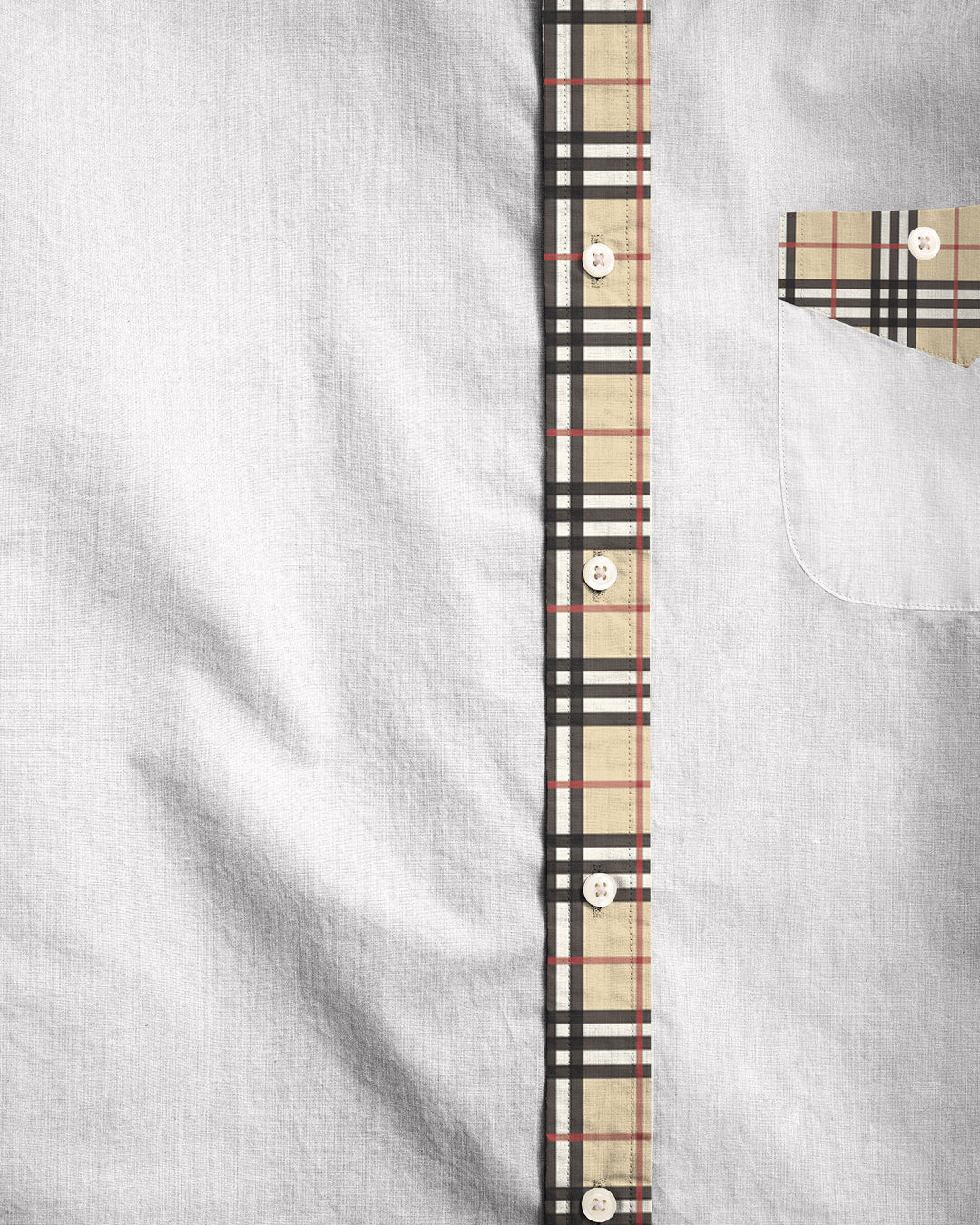 Men's Plaid-Woven 100 Cotton Short Sleeve Button Shirt