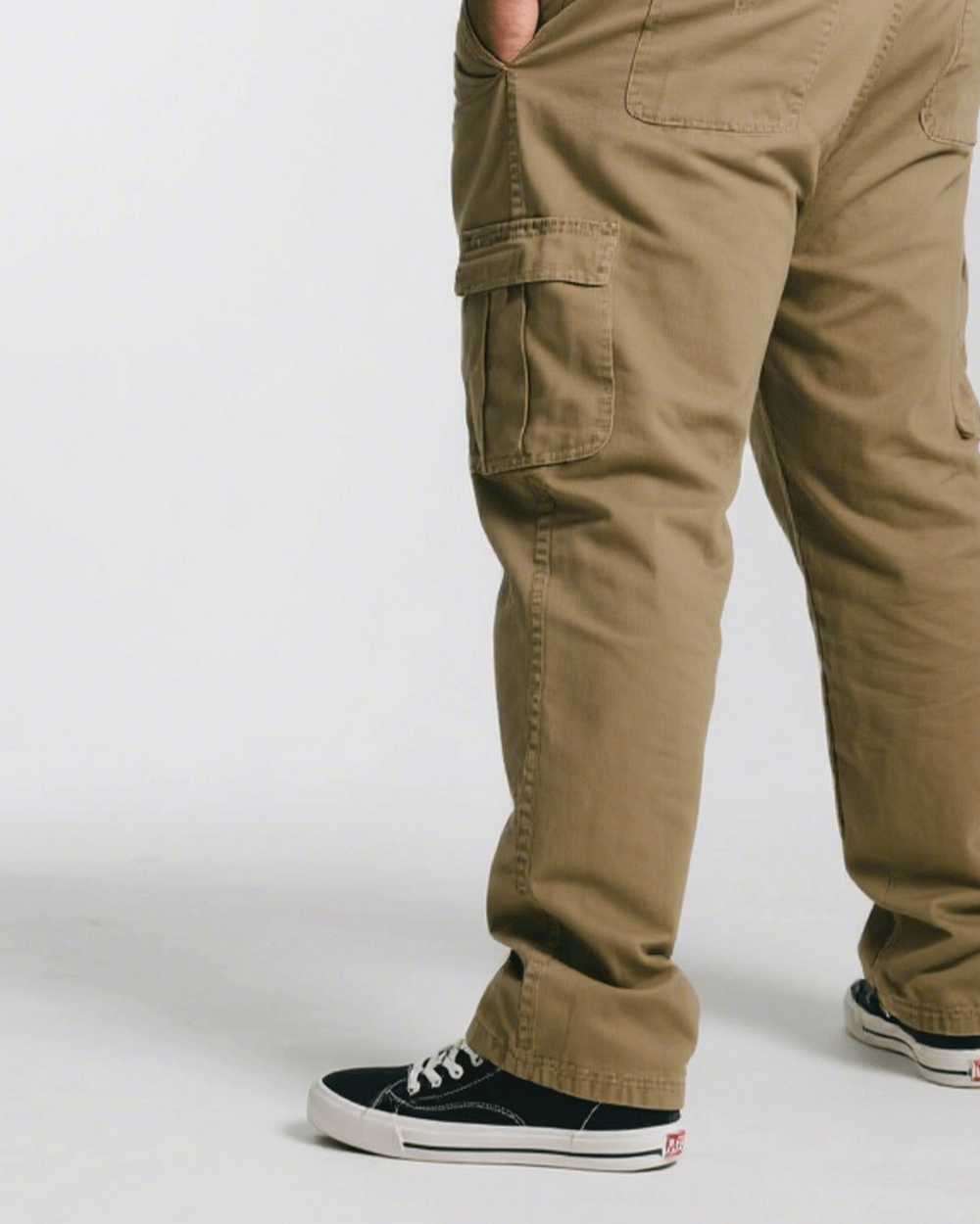 Big & Tall Men' Cotton Fabric Khaki Overalls Trousers
