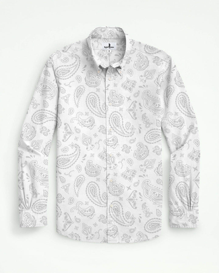 White & Pelis Jacquard Men's Shirt