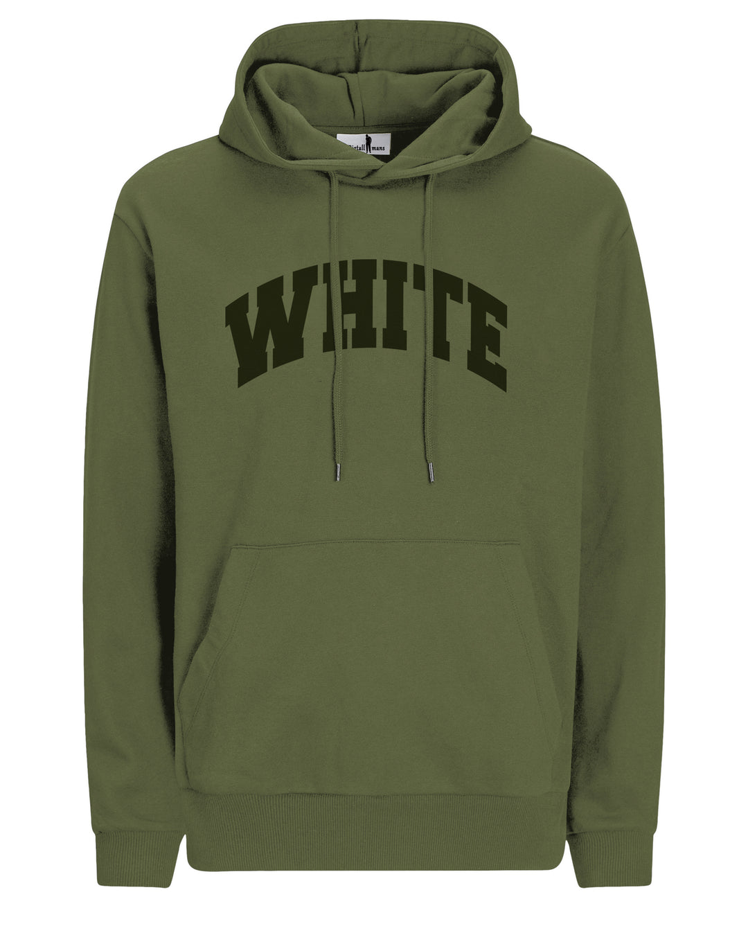 Basic "white" Printed Men's Oversized Cotton Hoodie