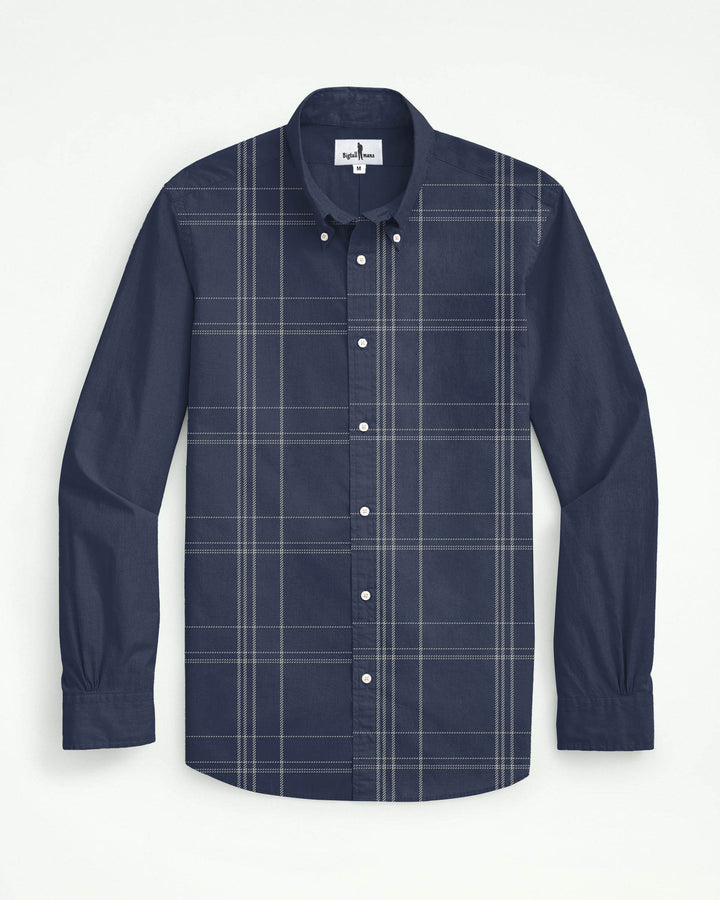 Royal Blue Men's Long Sleeve Shirt