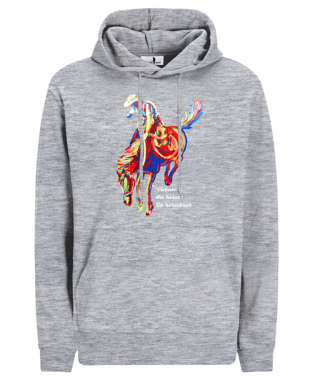 Cotton-Heroic Print On Horse Back Men's Loose Oversized Sweatshirt