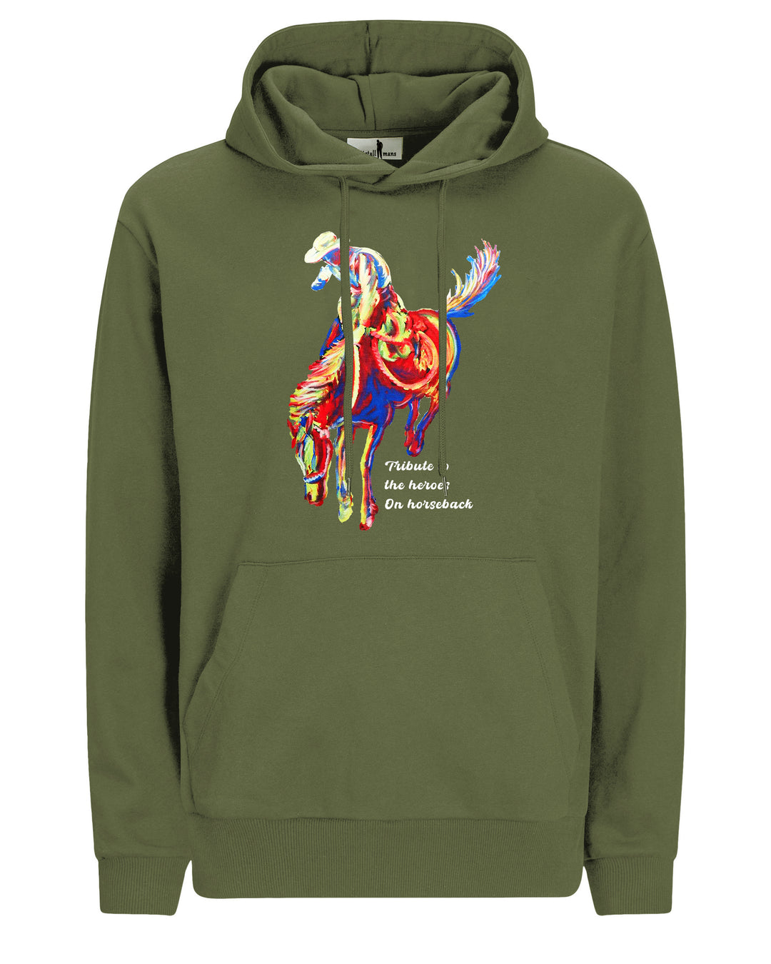 Cotton-Heroic Print On Horse Back Men's Loose Oversized Sweatshirt