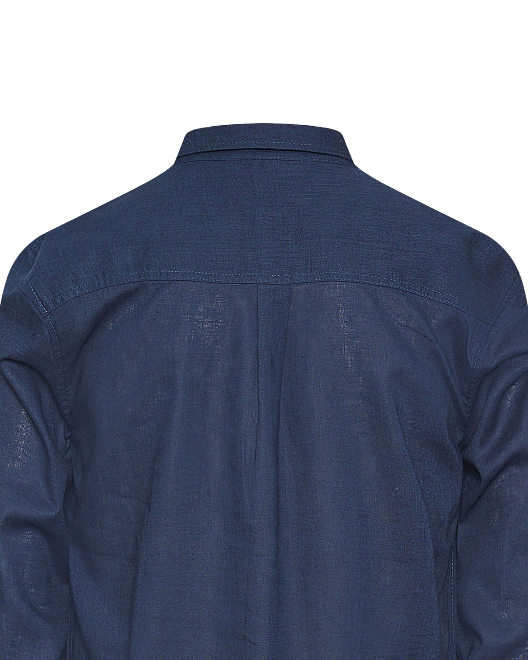 Texture Cotton Non-iron Noble Royal Blue Men's Plus Size Shirt