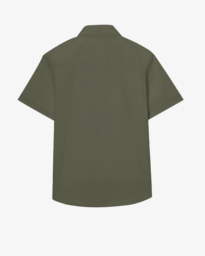 100 Cotton-Meow Men's Short Sleeve Button-Down Shirt