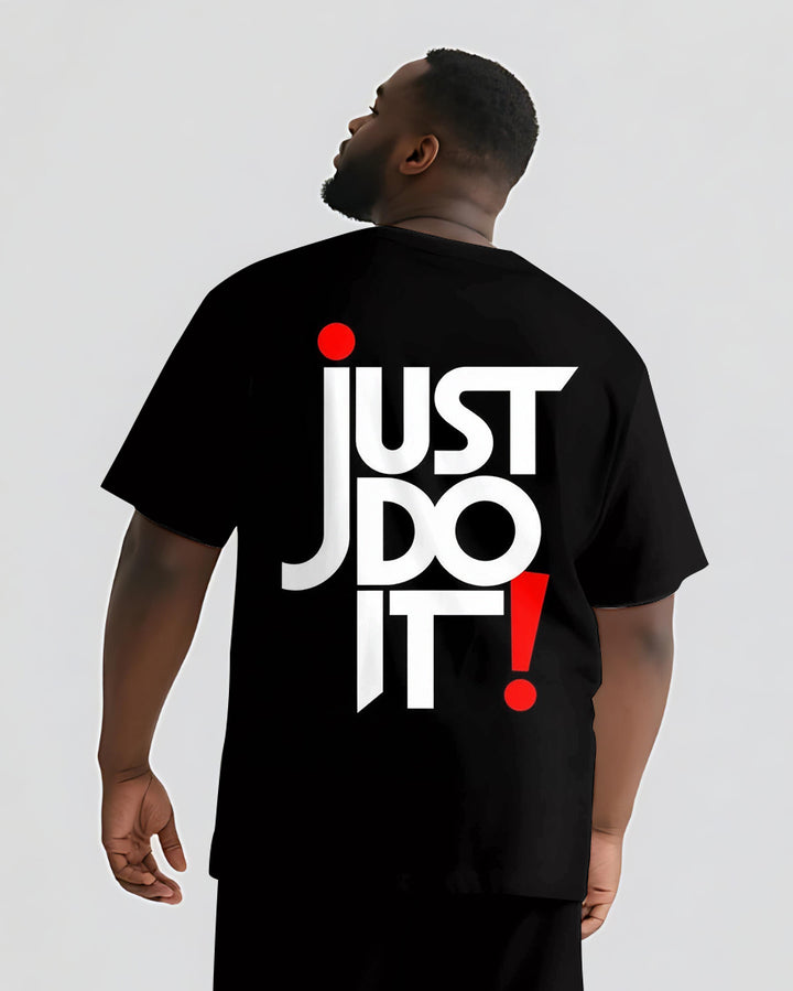 JUST DO IT! Slogan T-shirt 2-Piece Set