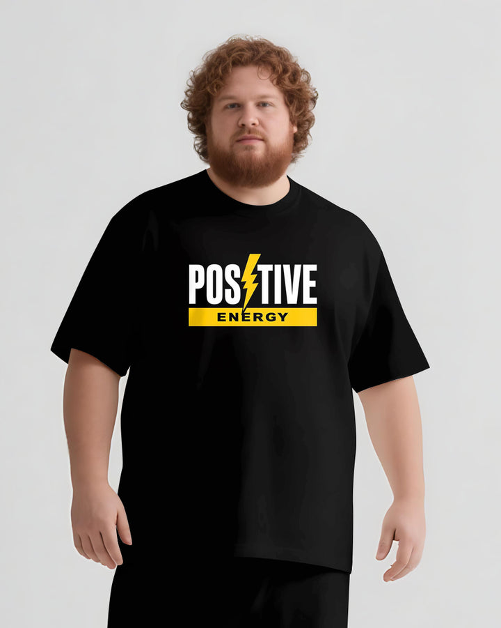 POSITIVE ENERGY Slogan T-shirt Shorts Set