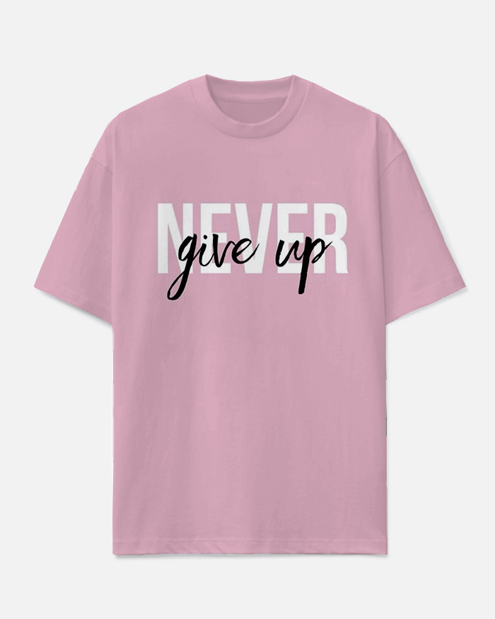 NEVER give up T-shirt Shorts Set