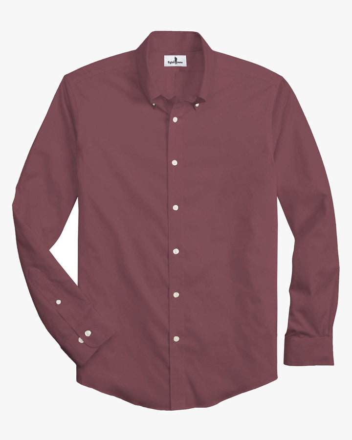 Business Artistic Retro Red Dress Men's Plus Size Shirt