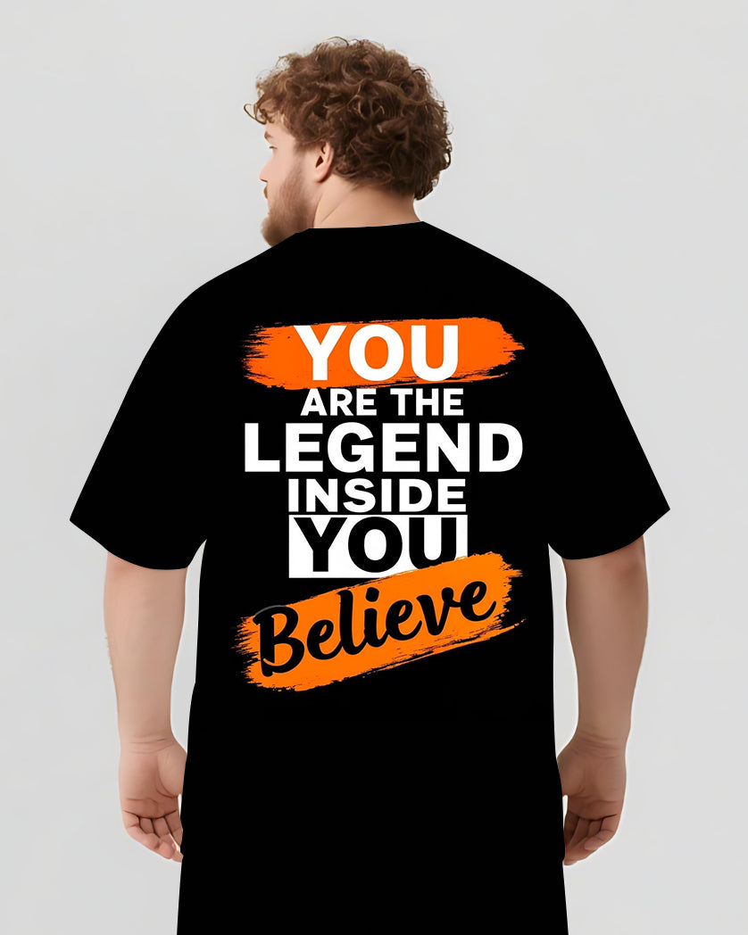 YOU ARE THE LEGEND Slogan T-shirt Shorts Set