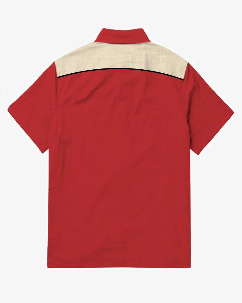 100% Cotton-Red Rock Men's Short Sleeve Button-Up Shirt