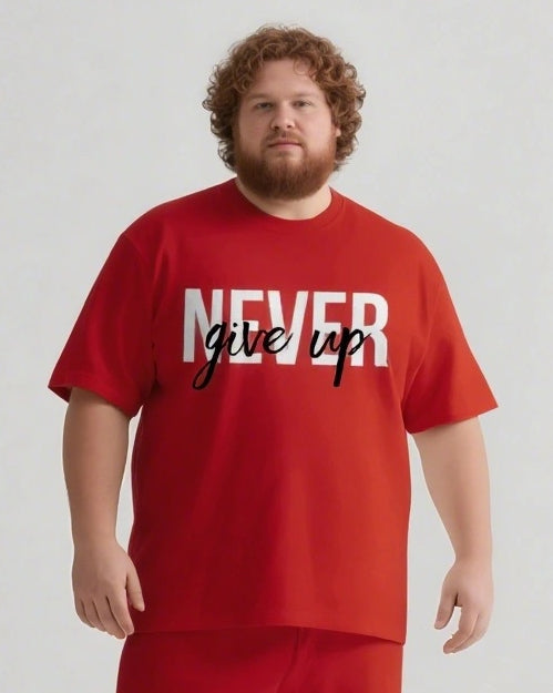 NEVER give up T-shirt Shorts Set
