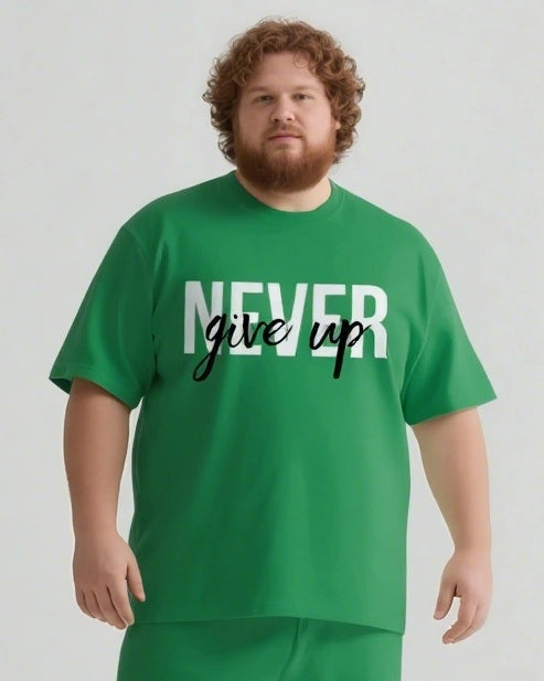 NEVER give up T-shirt Shorts Set