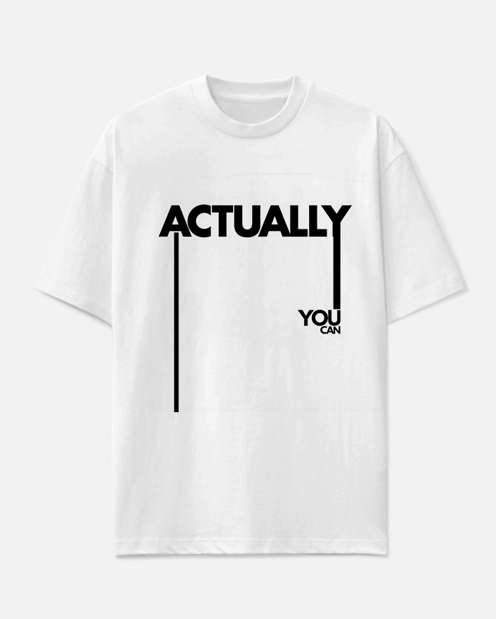 Actually You Can Slogan 2-Piece T-shirt Set