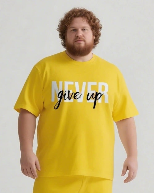 NEVER give up T-shirt Shorts Set