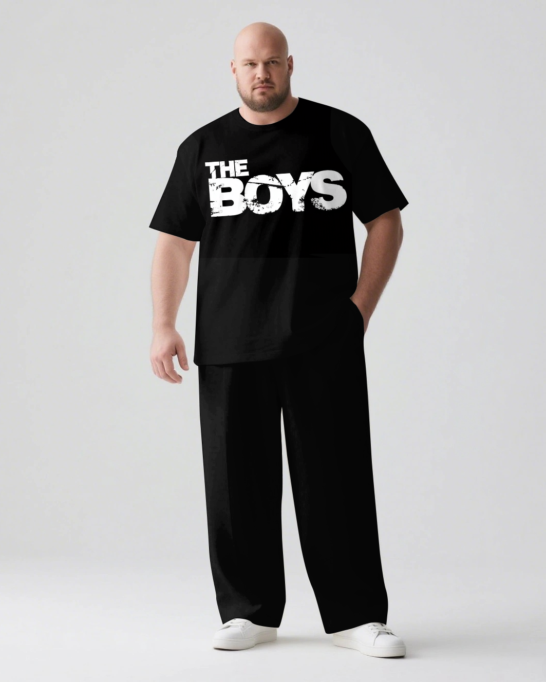 THE BOYS Slogan T-shirt 2-Piece Set