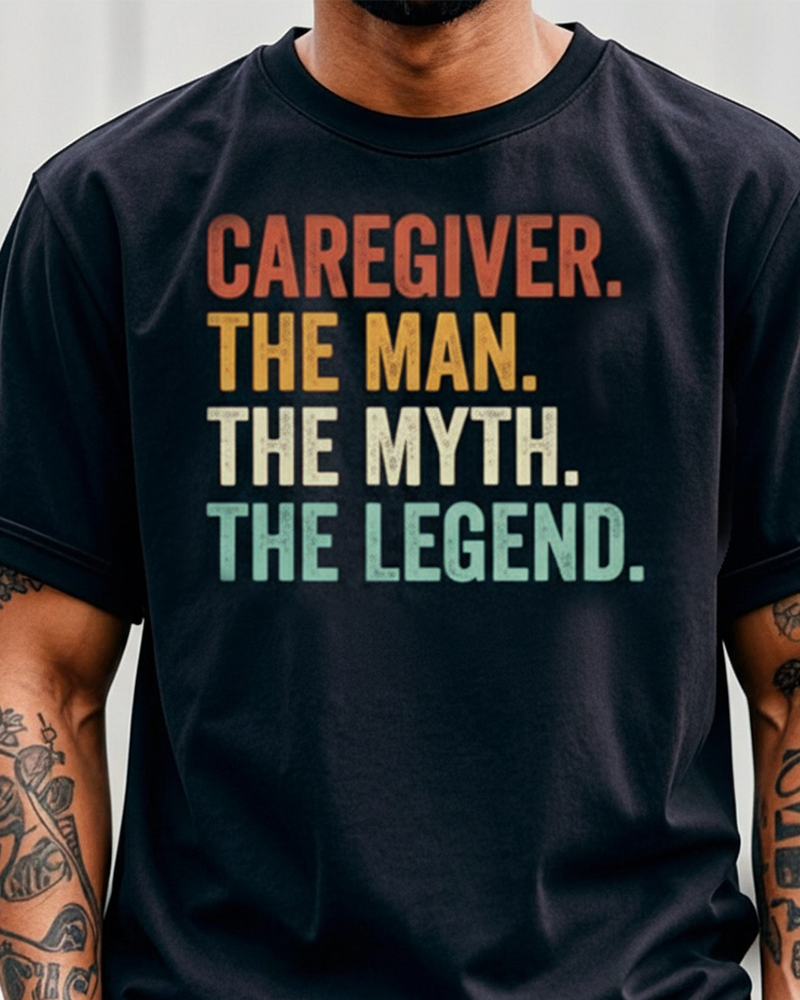 S-3XL GAREGIVER The Man The Myth The Legend T-Shirt