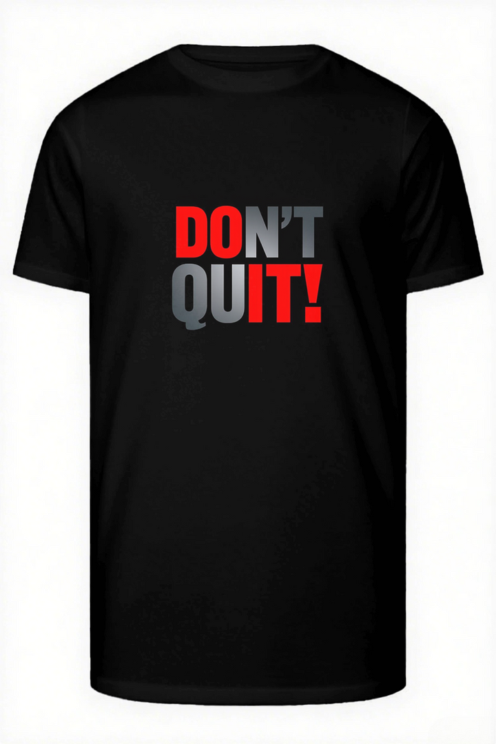 DON'T QUIT! Slogan T-shirt 2-Piece Set