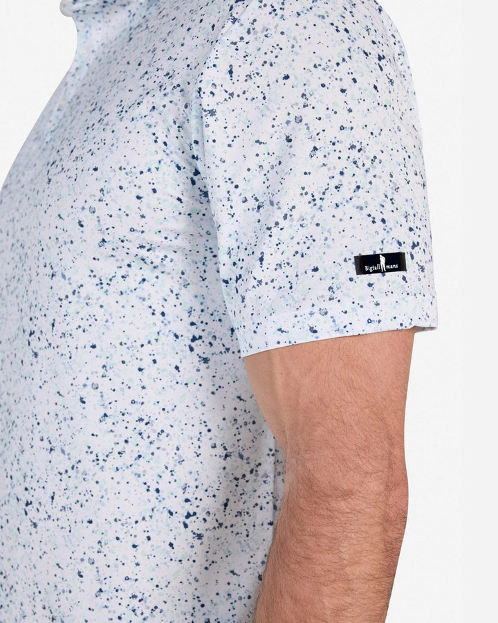 Paint Splatter 3 Navy Core Performance Polo