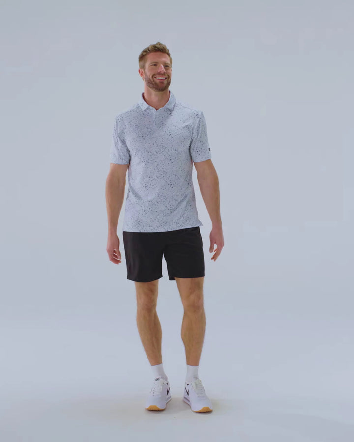 Paint Splatter 3 Navy Core Performance Polo