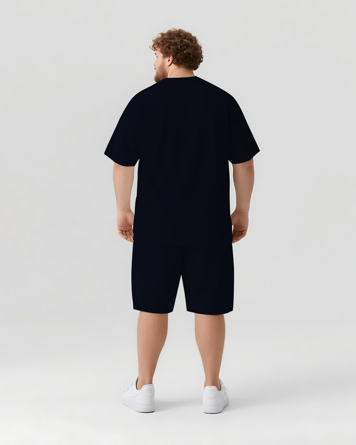 Never STOP Slogan T-shirt Shorts Set