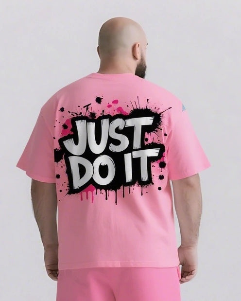Just Do It Slogan T-shirt 2-Piece Set