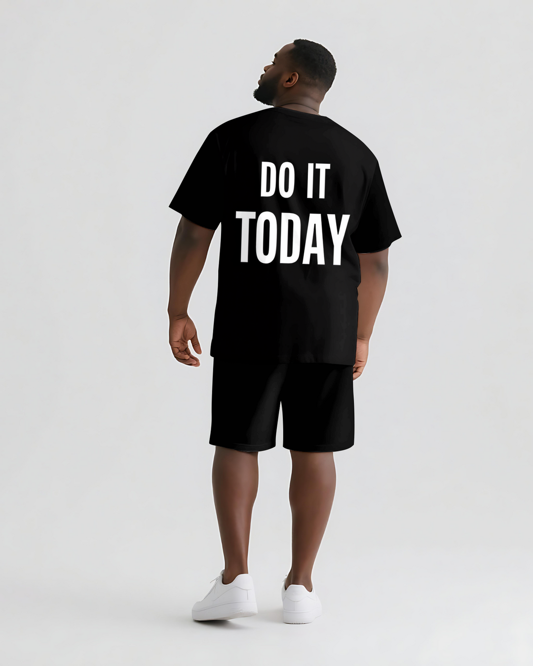 Do It Today Slogan T-shirt 2-Piece Set