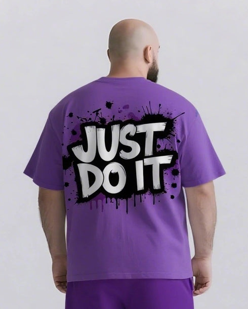 Just Do It Slogan T-shirt 2-Piece Set