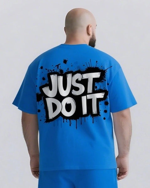 Just Do It Slogan T-shirt 2-Piece Set