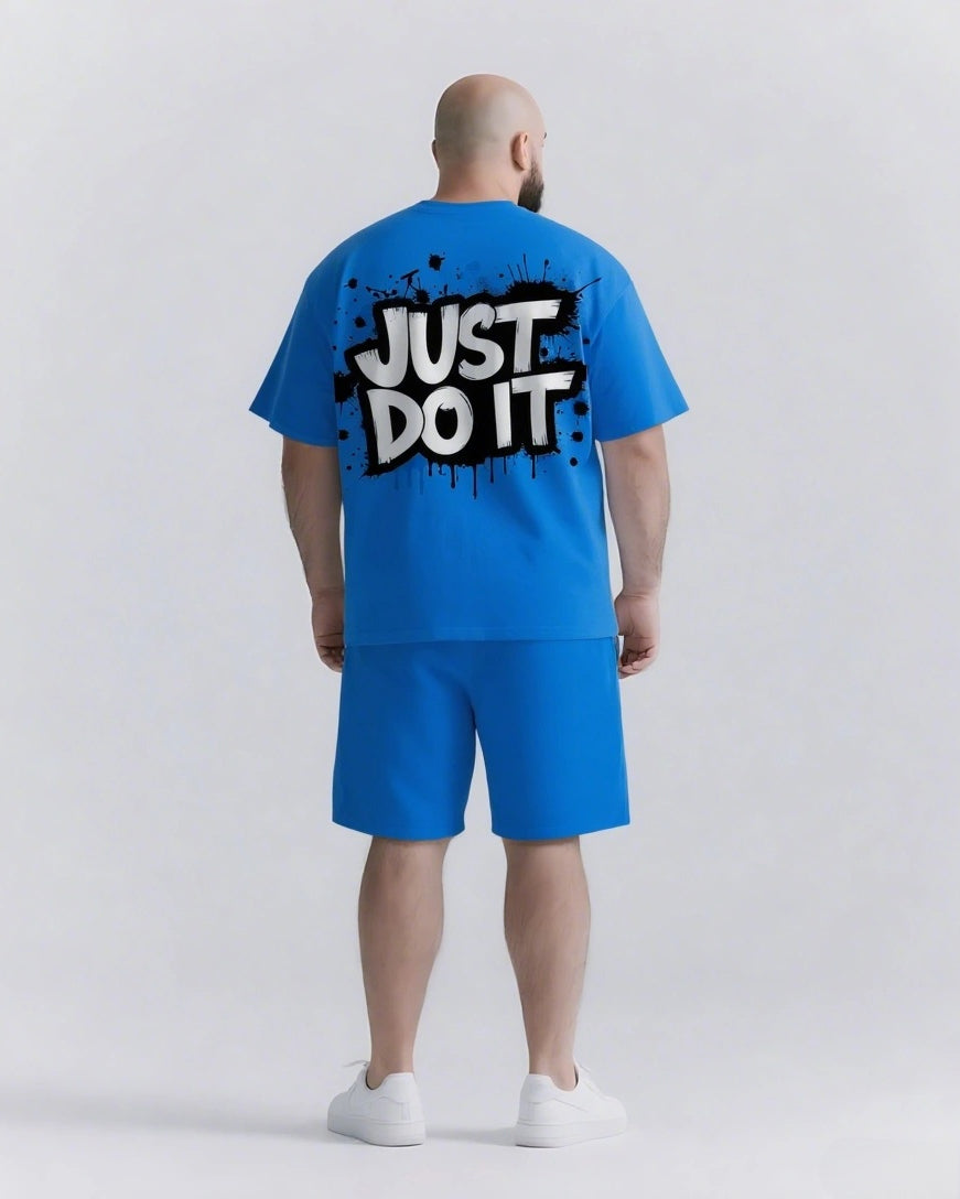 Just Do It Slogan T-shirt 2-Piece Set