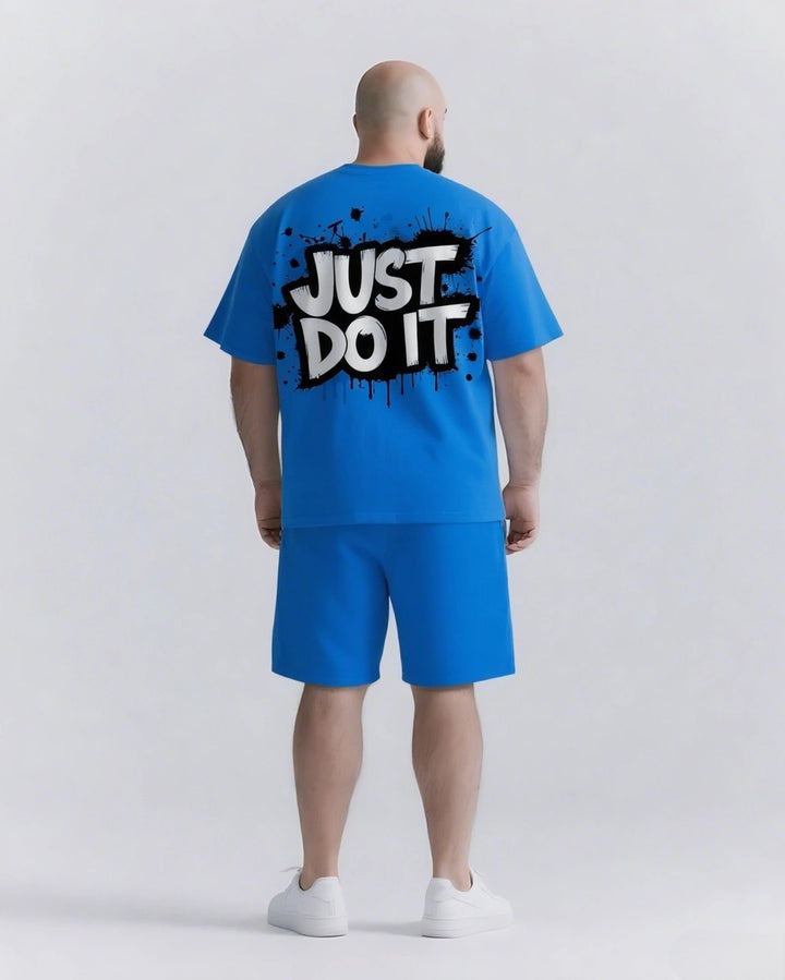 Just Do It Slogan T-shirt 2-Piece Set
