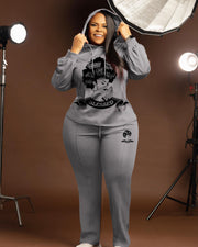 Women's Plus Size Afro Lad Blessing Hoodie Set