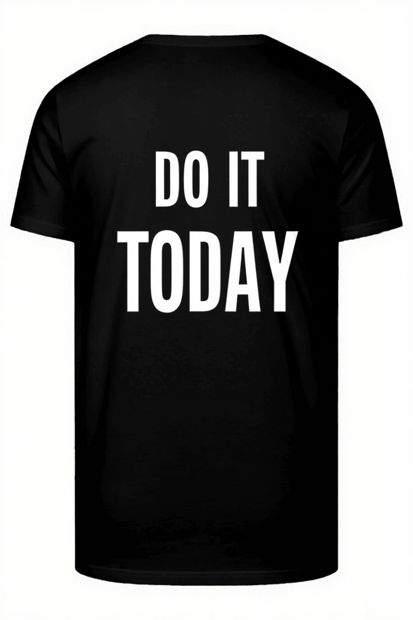 Do It Today Slogan T-shirt 2-Piece Set