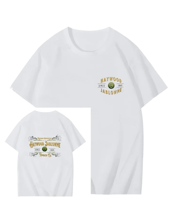 S-5XL Haywood Since 1869 Jablowme Timber Print T-Shirt