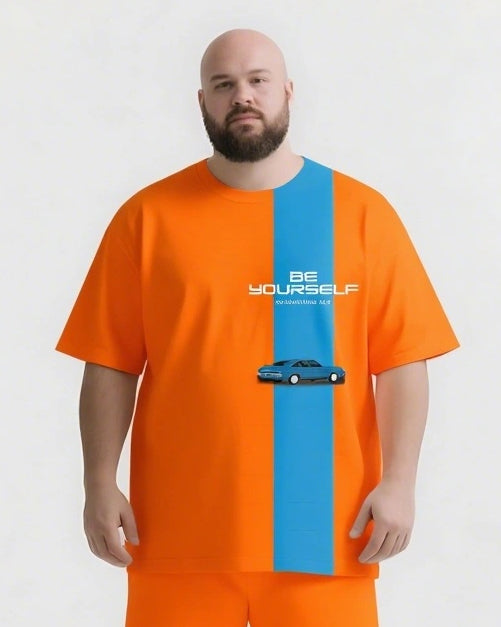 BE YOURSELF Slogan T-shirt 2-Piece Set