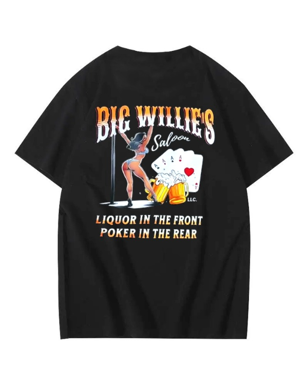 S-5XL Big Willie's 2 Sided Y2K Summer T-shirt