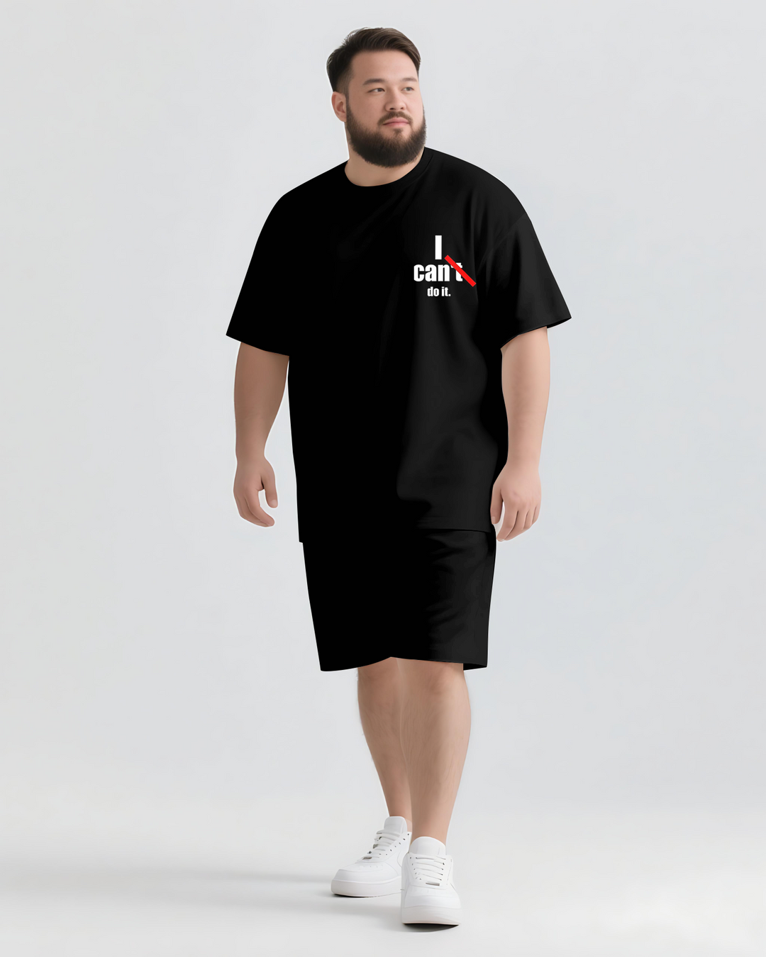 I Can Do It Slogan 2-Piece T-shirt Set