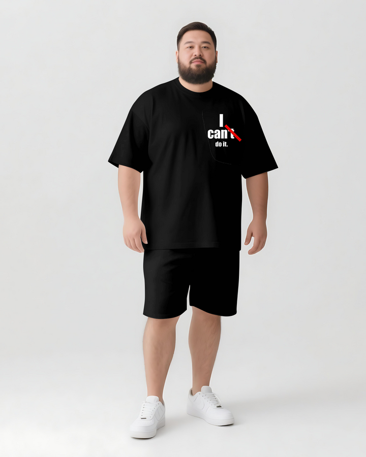 I Can Do It Slogan 2-Piece T-shirt Set