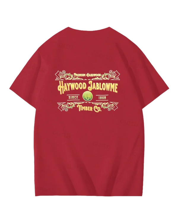 S-5XL Haywood Since 1869 Jablowme Timber Print T-Shirt