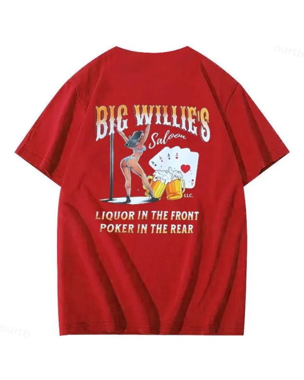 S-5XL Big Willie's 2 Sided Y2K Summer T-shirt
