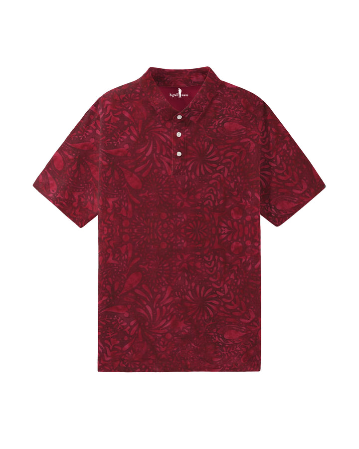 Balinese Swirl Batik Men's Polo Short Sleeve