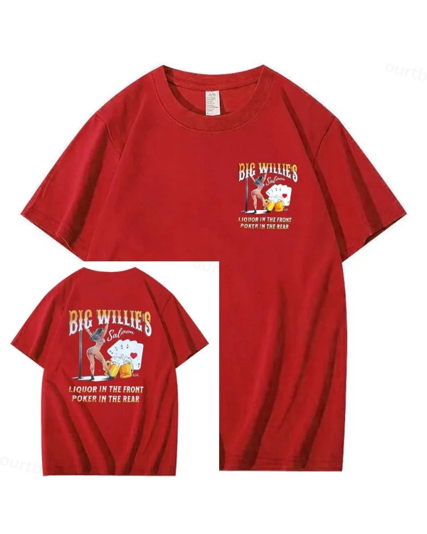 S-5XL Big Willie's 2 Sided Y2K Summer T-shirt