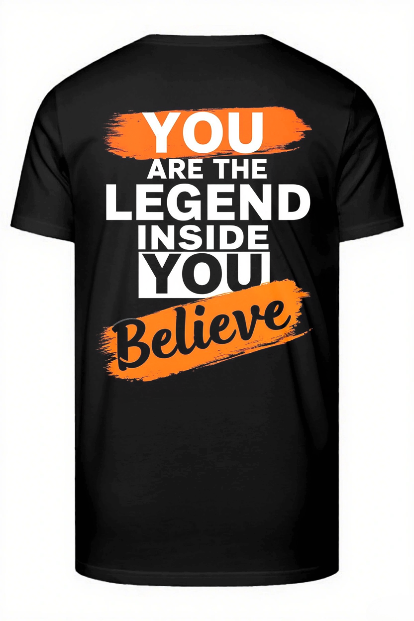YOU ARE THE LEGEND Slogan T-shirt Shorts Set