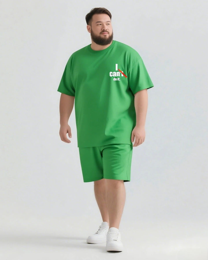 I Can Do It Slogan 2-Piece T-shirt Set