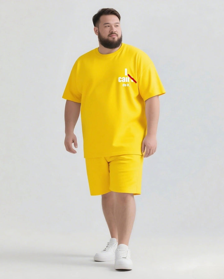 I Can Do It Slogan 2-Piece T-shirt Set