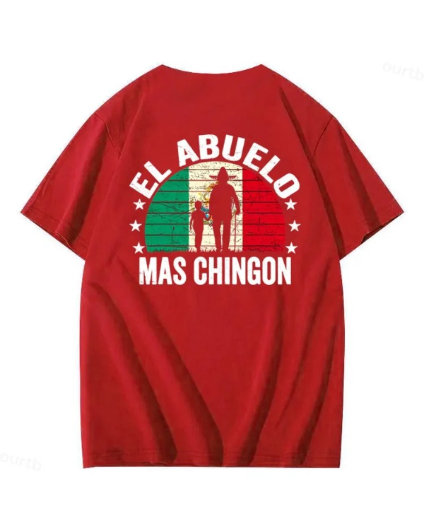 S-5XL EL ABUELO The Coolest Grandpa Printed T-Shirt